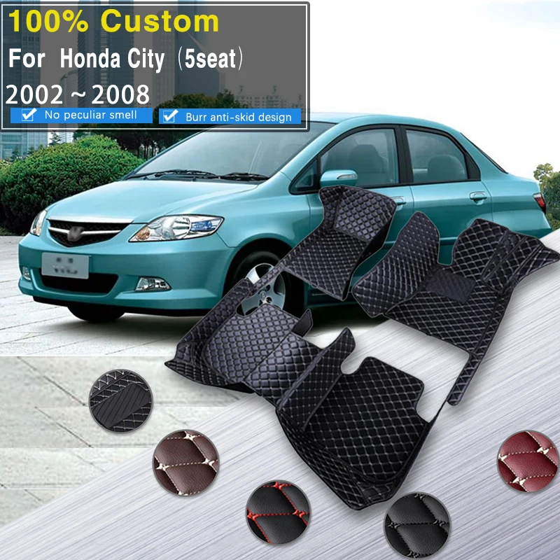 

Car Floor Mats For Honda City Ⅳ MK4 2002~2008 GD6 7 8 9 GE1 4 Anti-dirt Pads Auto Carpets Reduce Friction Car Accessories Rug