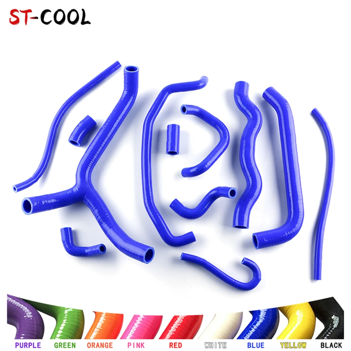For 2002-2013 Honda VFR 800 VTEC FI Interceptor VFR800 Silicone Radiator Hoses 2003 2004 2005 2006 2007 Tube Kit 12Pcs 11 Colors