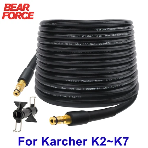 Manguera de lavadora de coche de 6 ~ 20m, cable de tubo, lavadora a presión, manguera de extensión de limpieza de agua, manguera de agua para fregadero Karcher K2 K3 K4 K5 K6 K7