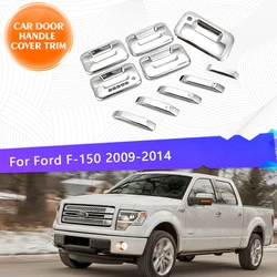 For Ford F-Series F-150 Lobo Raptor P415 2009 2010 2011 2012~2014 Chrome Car Door Handle Cover Trim Chromium Styling Accessories