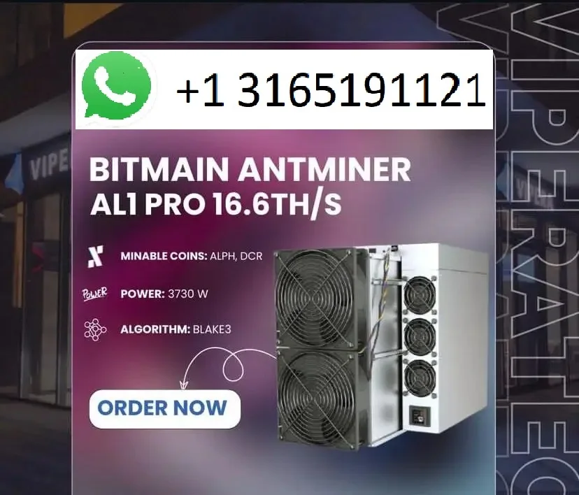 S. ORIGINAL NEW Bitmain Antminer AL1 Pro 16.6Th/s 3730W Blake3 algorithm ALPH Miner