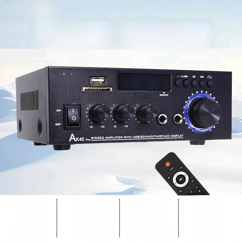 Woopker AK45 Pro amplificateur Audio sortie maximale 820W canal 2.0 Bluetooth AMP karaoké HiFi récepteur stéréo numérique pour camping-car à domicile