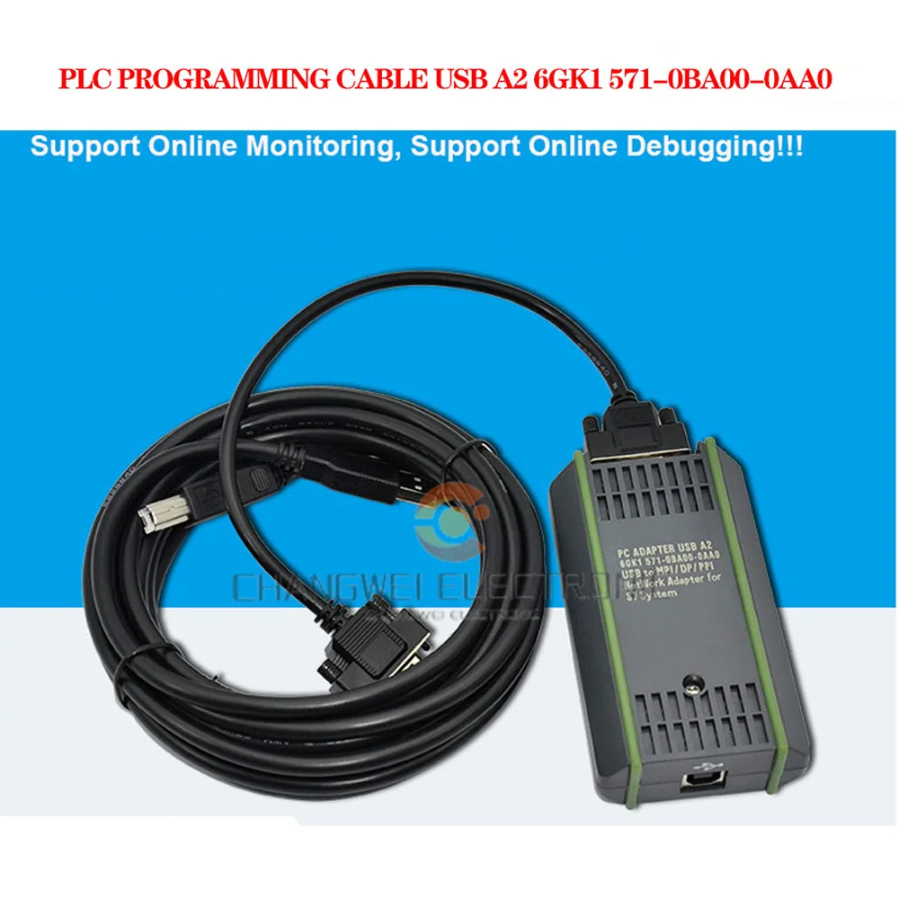 USB-MPI DP PPI Siemens S7-200/300/400 PLC Programming Cable USB A2 6GK1 571-0BA00-0AA0 PC Adapter For S7 System Copper Wire