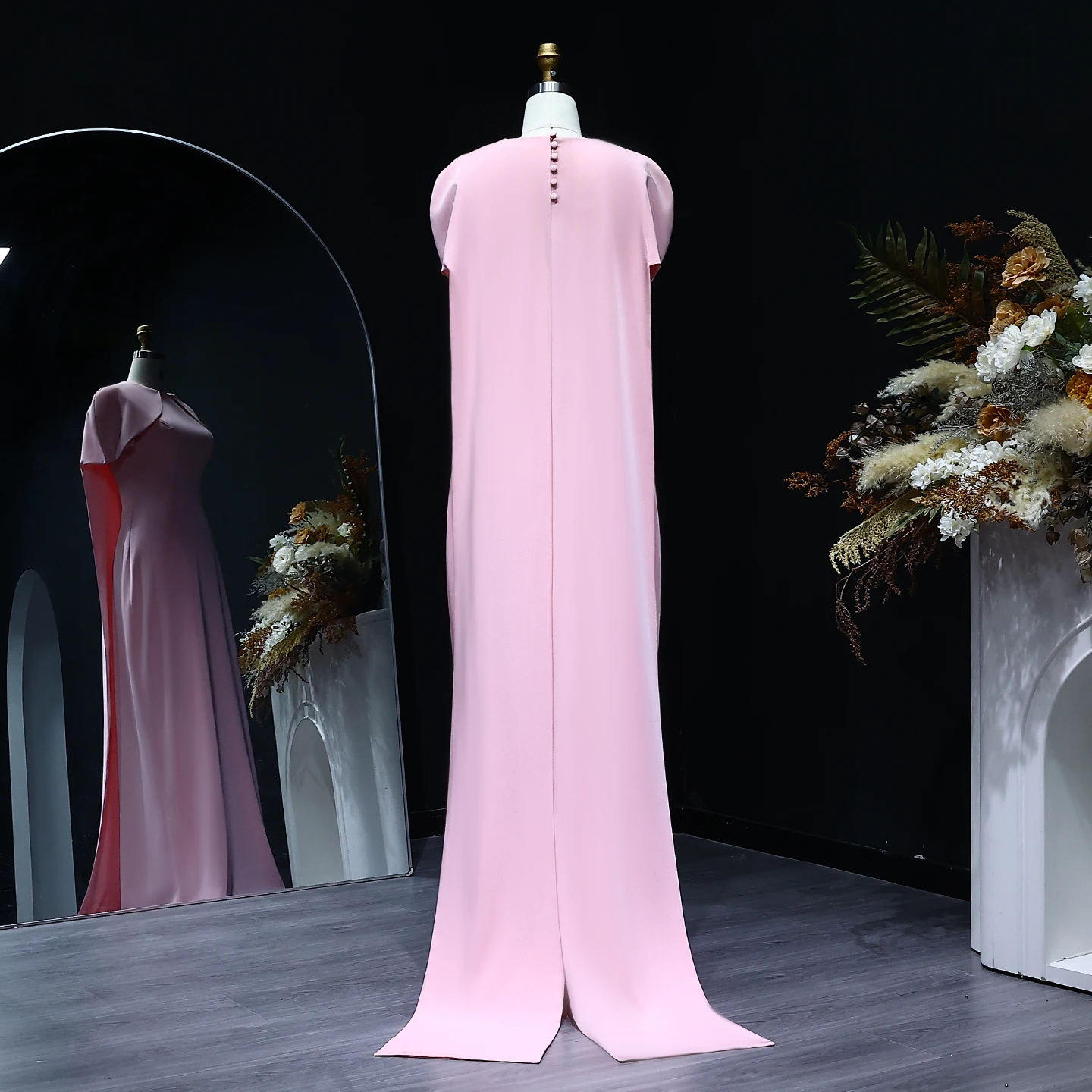 Sharon Said Saudi-Arabien Elegantes Rosa Burgunderrotes Schwarzes Meerjungfrauen-Abendkleid für 2026 Dubai Party Hochzeitskleider SF033 Maßanfertigung – Detail 9