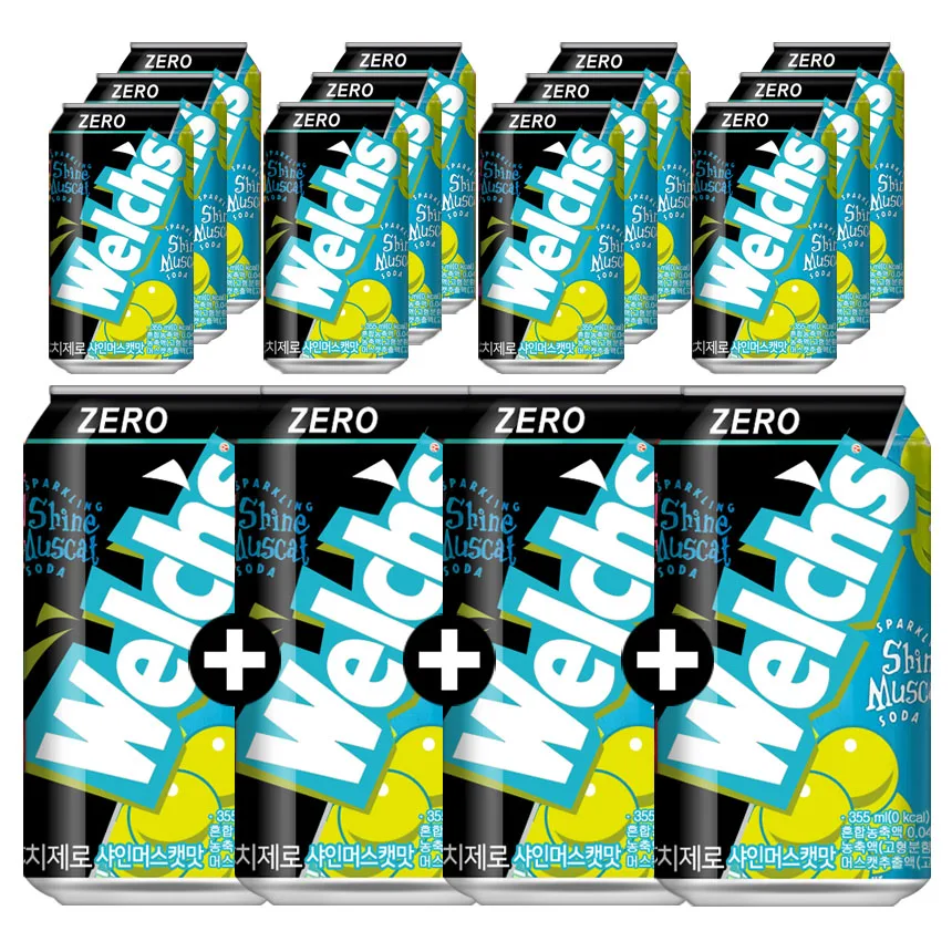 [dg076]welchs zero soda shine Muscat 355ml x18 cans