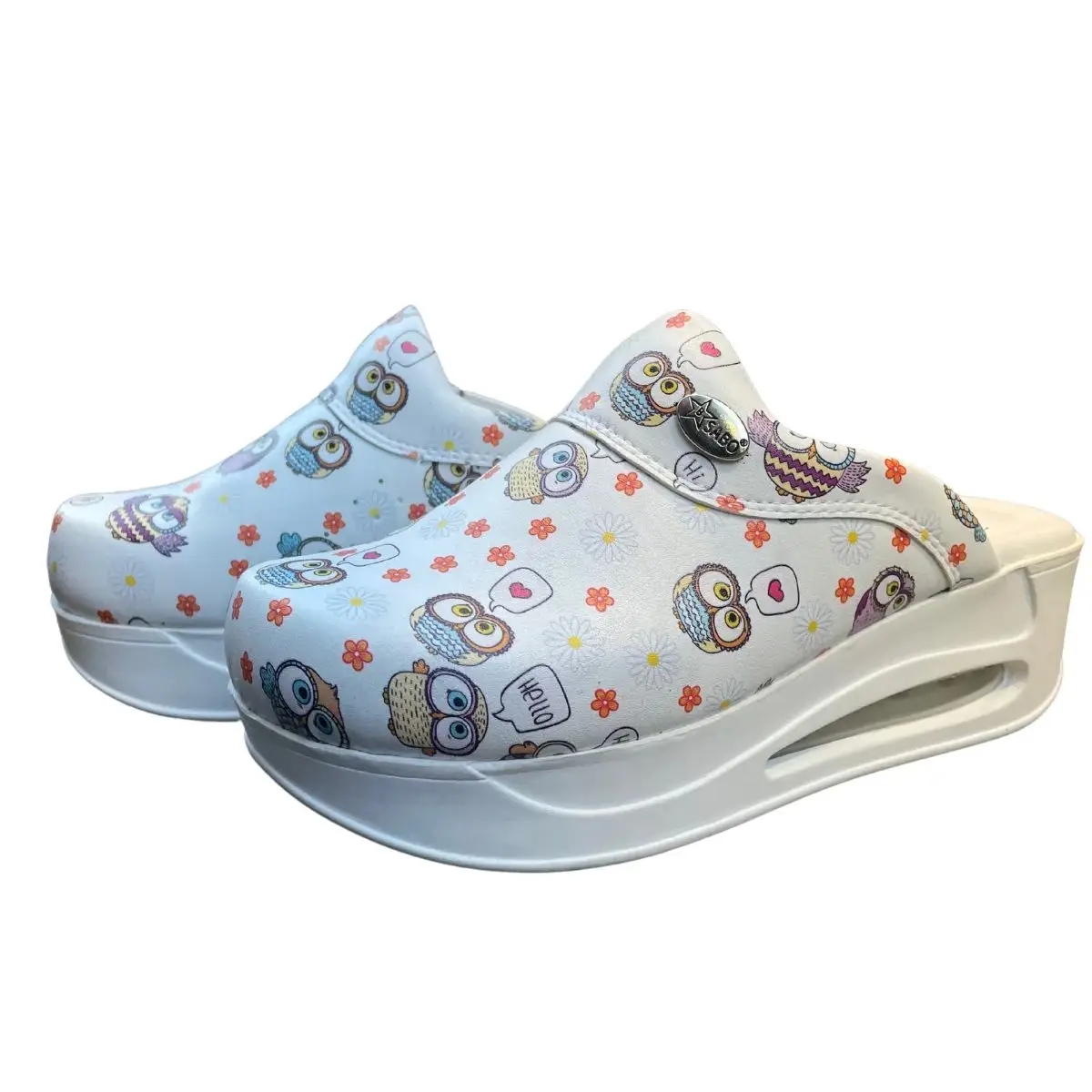 2024 New nurse clogs Medical Shoes nursing Women Orthopedic Sabo Doctor Leather Platform Chef Orthopedic Comfort Slippers