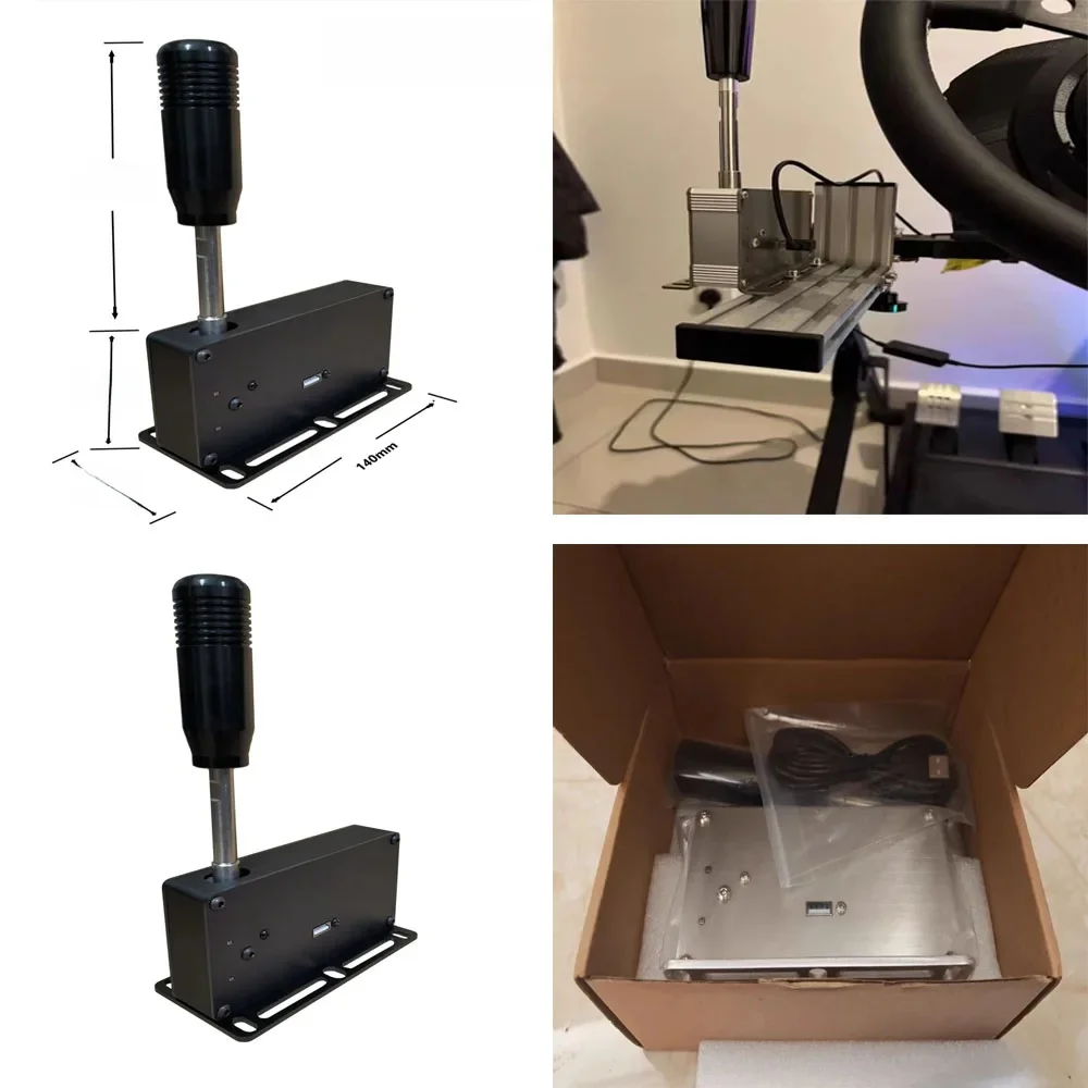 PC USB gry wyścigowe sekwencyjna dźwignia zmiany biegów H zmiany biegów mikroprzełącznik SIM dla Logitech/Thrustmaster dla podstawy kierownicy ETS2 — 2