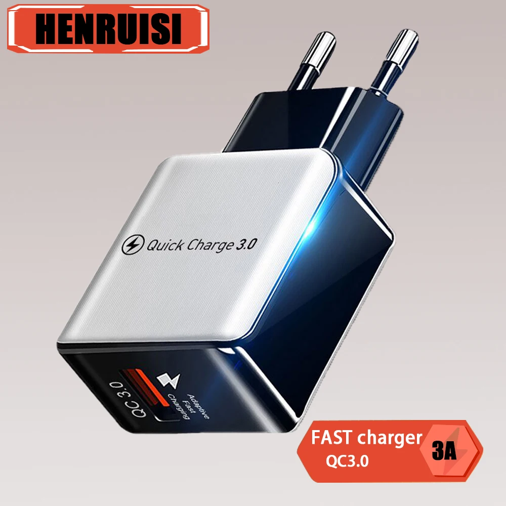 5V 3A Quick Charger USB Charger QC 3.0 4.0 Fast Charging Adapter Wall Universal Mobile Phone Charger For iPhone Samsung Xiaomi