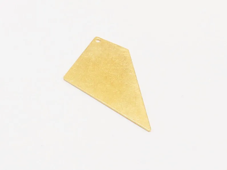 10pcs Brass charms, Geometric earring charms, 41.5x25x0.85mm, Necklace pendant, Brass findings, Jewelry making - R1933