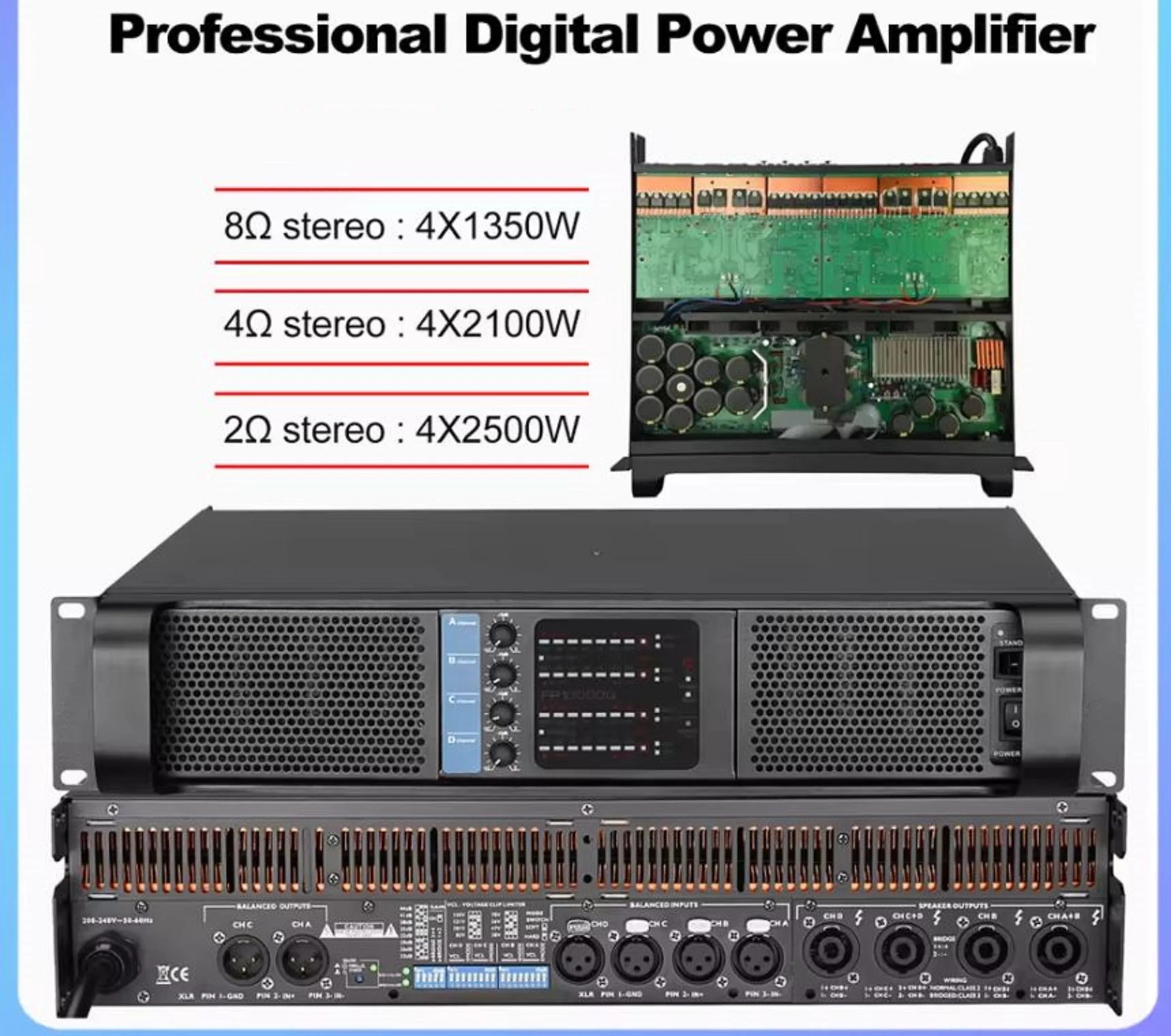 AMPLIFICADOR DE POTENCIA Digital profesional Original, amplificador de subwoofer para DJ clase TD, amplificador de potencia Digital