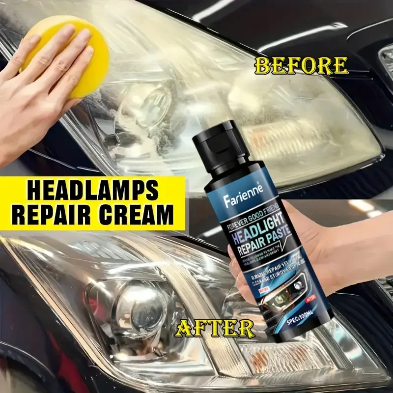 

100g headlight repair kit-restores dull,scratched and yellowed headlights to like-new condition,suitable for all vehicle