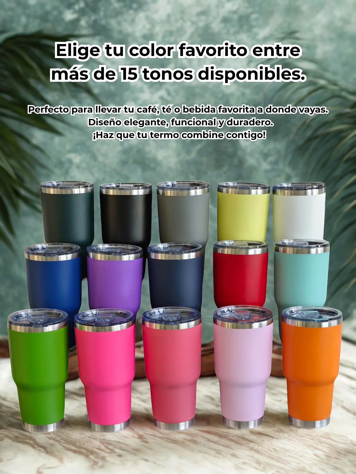 Termo de acero inoxidable KTA-76 de 900ml/30 oz, taza con tapa de acero inoxidable termo aislante varios colores, Vaso térmico.