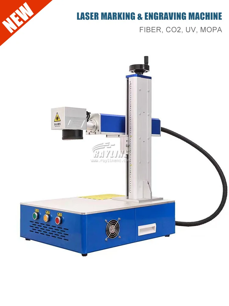 20W 30W 50W Jewelry UV Plastic Marker Optional Rotary 3D DIY Gold Steel Engraving Cutting Fiber Laser Marking Machine for Metal