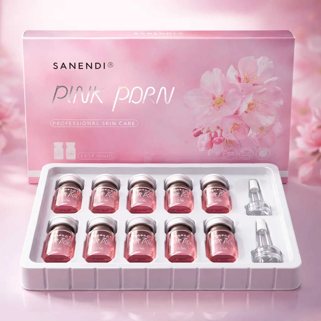 

Sanendi PDRN Pink Cocktail Salmon DNA Facial Serum For Dermapen Face Glowing Hyaluronic Acid Korean Skin Care 5mlX10vials