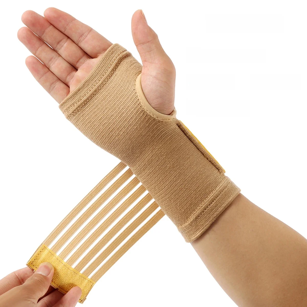 2/4 szt. Sportowa opaska zabezpieczająca na nadgarstek bandaż elastyczny ochraniacz na nadgarstek wsparcie zapalenie stawów opaska zwichnięciowa ochraniacz na nadgarstek kształtowanie dłoni opaska — zdjęcie 2