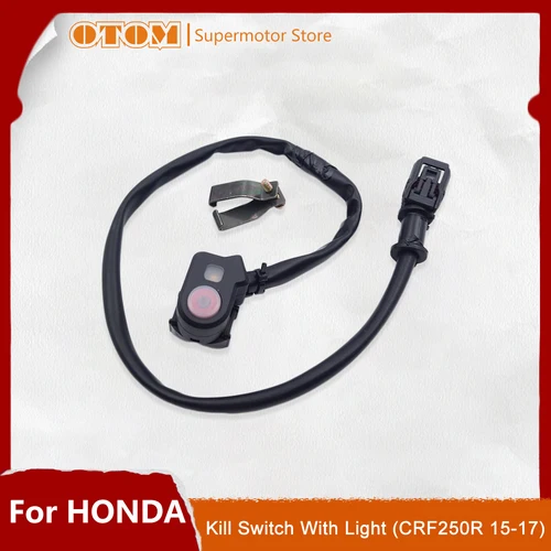 Imagen 1 del producto OTOM-Interruptor de apagado para motocicleta, botón de encendido/apagado para HONDA CRF250R 2015-2017, CRF450R 2015-2016