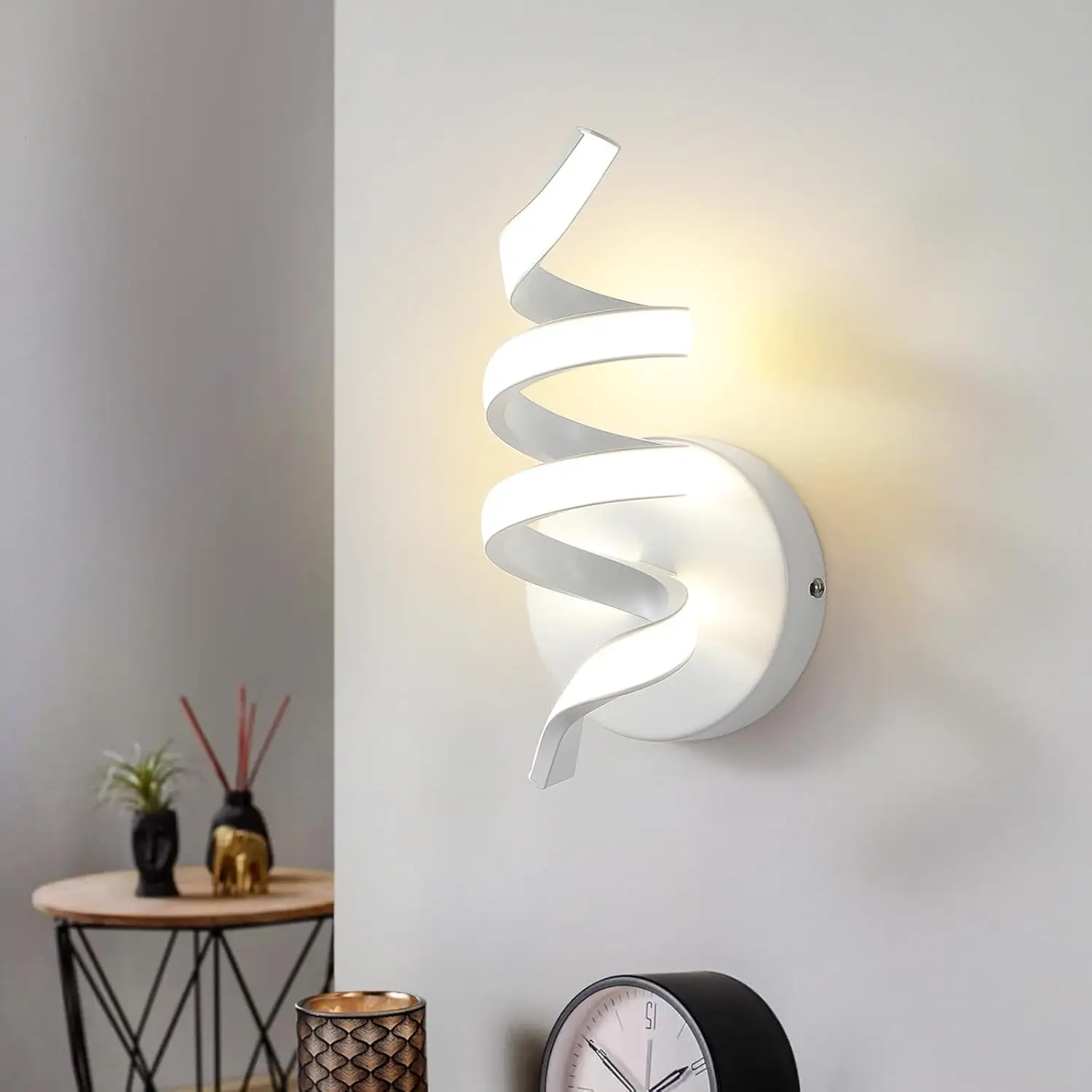 Wandleuchte Innen LED-Wandleuchte: Treppenhaus Wohnzimmer Schlafzimmer Flur Modernes Design Wandlampe 7W Weiße Wandleuchten Innen Warmweiß 3000K