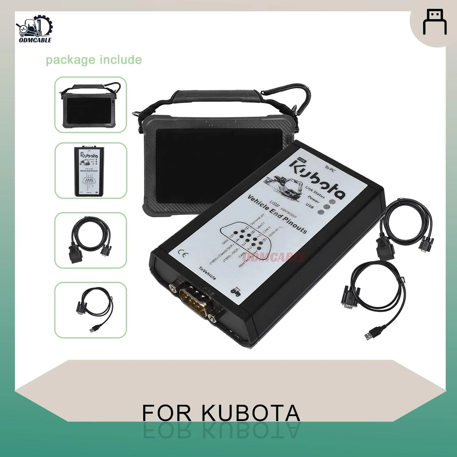 FOR KUBOTA DIAGNOSTIC KIT PYTHON FOR KUBOTA DIAGMASTER PYTHON INTERFACE KUBOTA TAKEUCHI DIAGNOSTIC TOOL+XPLORE TABLE