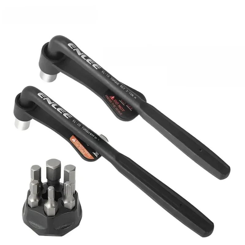 AliExpress UK enlee ENLEE Bicycle Torque Wrench with Bit Set Portable Small MTB Road Bike Allen Key Tool Socket Spanner
