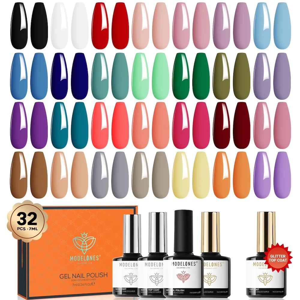 

Modelones 28 Shades Nail Polish Set - Rainbow Reverie