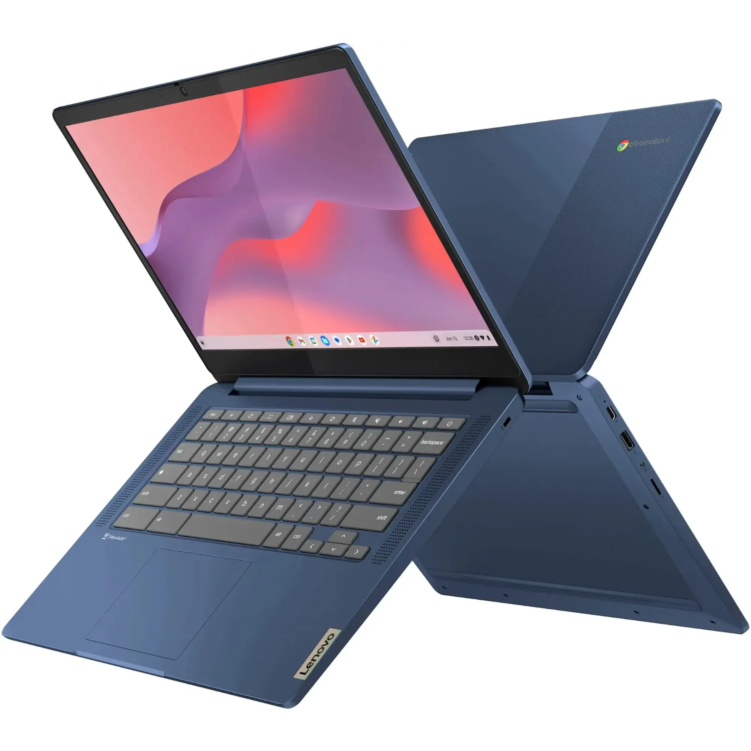 Lenovo-ビジネス用タッチスクリーン付きラップトップ,Chromebook,Mediatek,kompanio 52, 4GB,64GB,emmc,Chrome os,abyss blue,14インチ