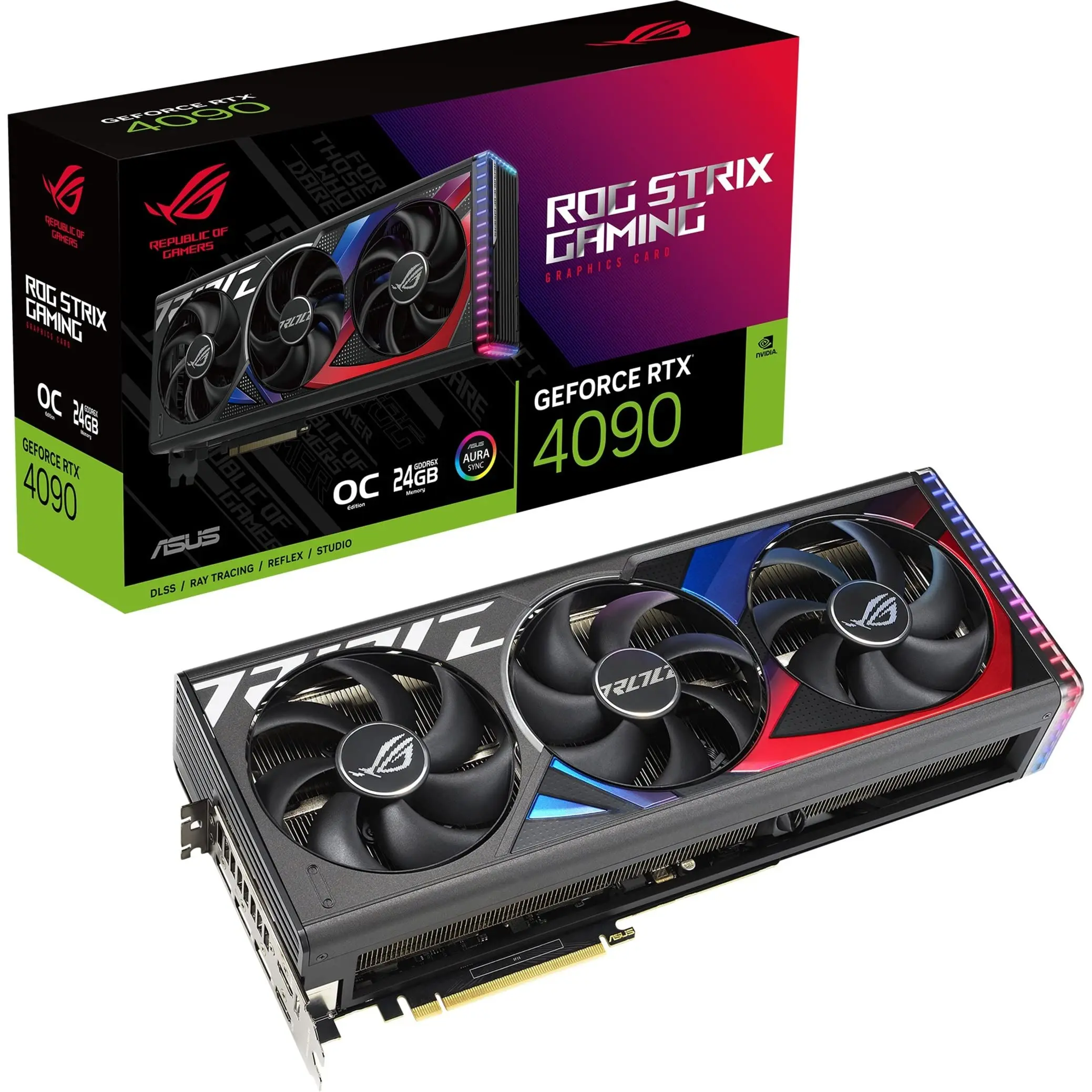 أفضل خيار لمحبي الألعاب: بطاقة رسوميات ROG GeForce RTX 4090 Raptor OC الأصلية من NVIDIA