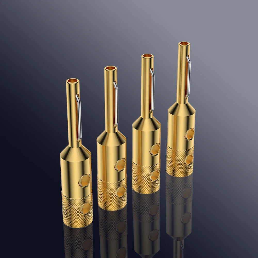 Viborg VB401G Pure Copper banana plug gold Plated VB401S Audio Jack Banana Plug Connector Terminal Connectors Speaker Plugs Hifi