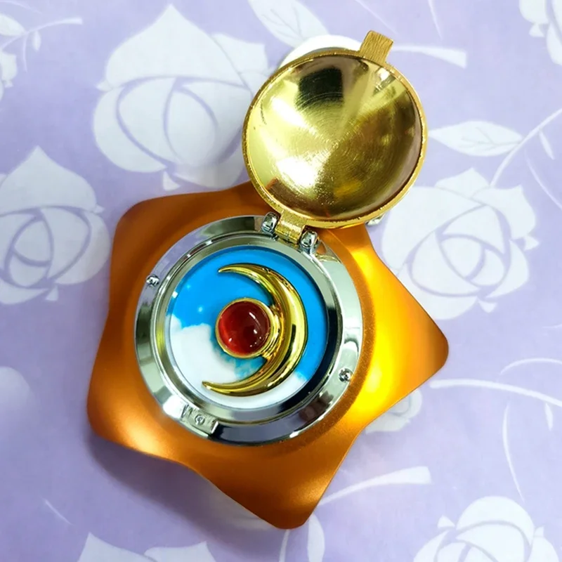 100% ręcznie robiony marynarz Anime gwiazda światło księżyca pamięć medalion Starlit Sky pozytywka metalowe rekwizyty do cosplay japonia Anime prezenty — 2