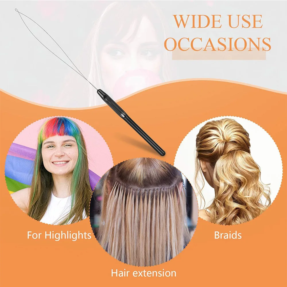 Hair Extension Loop Naald Threader Trekken Haak Naald Kraal Apparaat Tool Voor Haar Of Veren Extensions Levert Diy Hook Tool