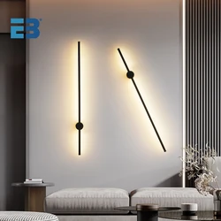 Led Wall Light Interior Modern White Black Gold 1200cm 100cm 80cm Long Led Wall Lamp for Living Room Bedroom Wall Sconce Lamp