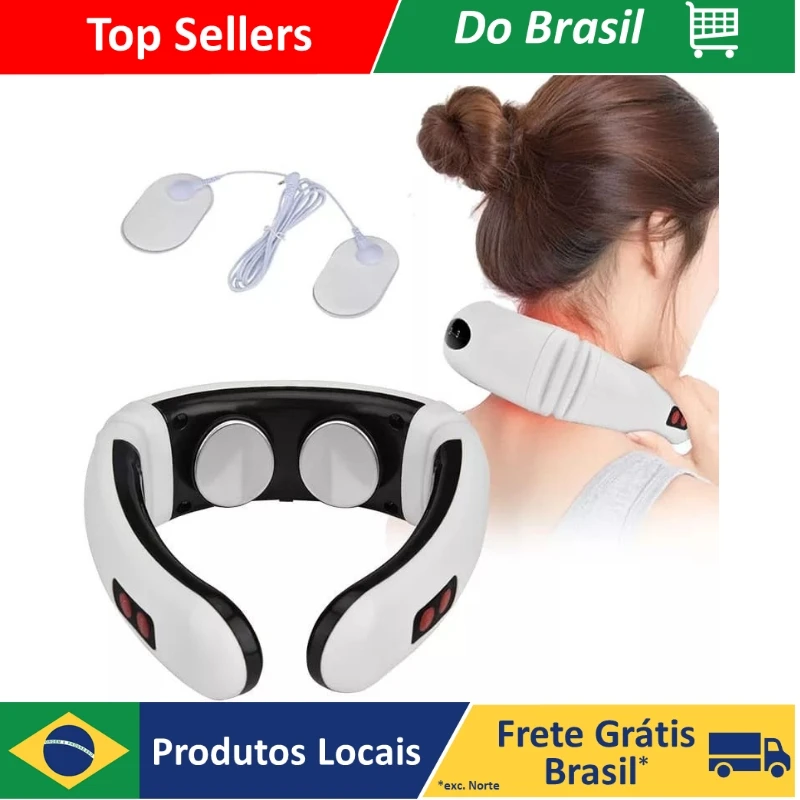 Massageador Elétrico Pescoço Fisioterapia Pulso Elétricos Alivia Dores Efeito Magnetico