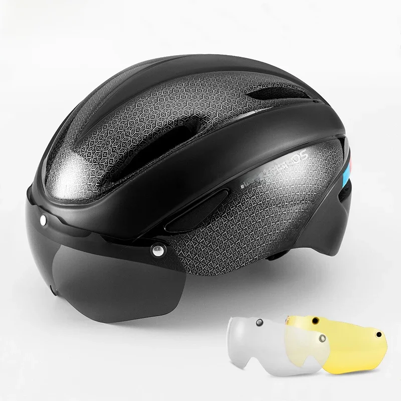 AliExpress ROCKBROS Bicycle Helmet  Aero Cycling Helmet Integrally-molded Bike Helmet Men Women Goggles Lens MTB Road Cycling Equipment