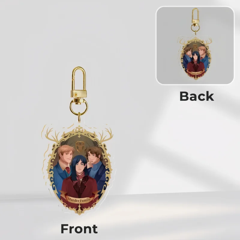 Hannigram Murder Family Acrylic Keychain Will Graham & Hannibal Lecter Charm Thriller TV Show Merch Bag Pendant Gift for Fans