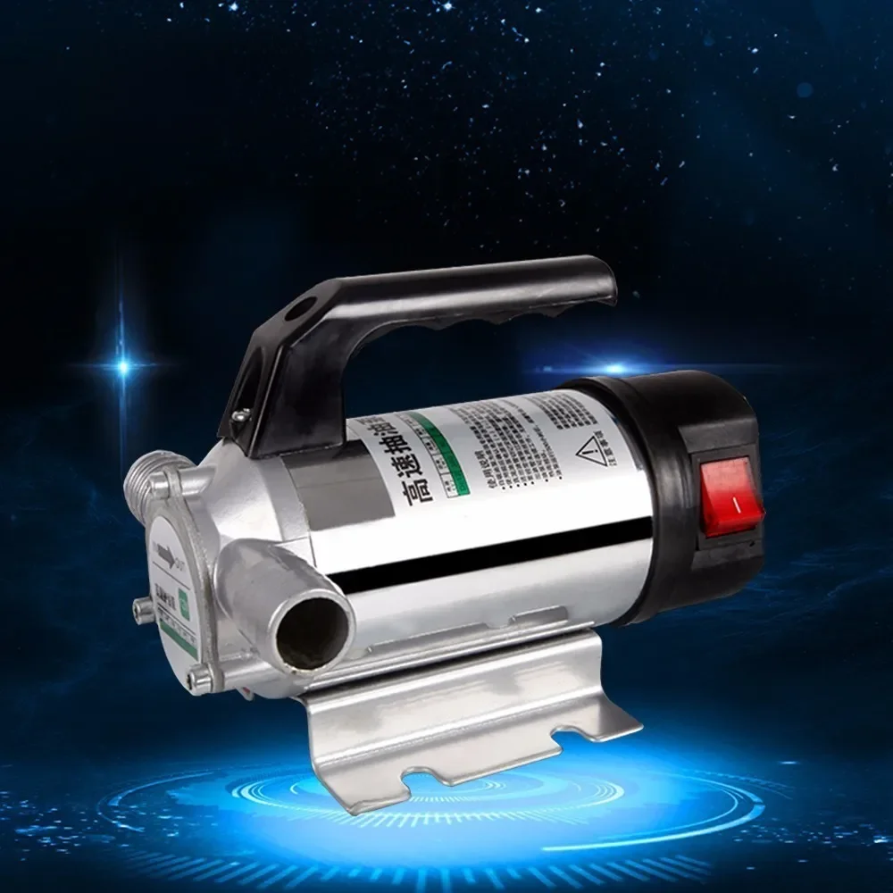 Pompa do automatycznego tankowania paliwa 50 l/min 12 V/24 V/220 V, mała, elektryczna pompa do automatycznego transferu paliwa 12 V do pompowania oleju/syreny/wody — zdjęcie 2