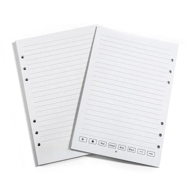 Wymienny wkład papierowy A5 z 6 pierścieniami do inteligentnego notesu PU SyncPen4 — zdjęcie produktu 2