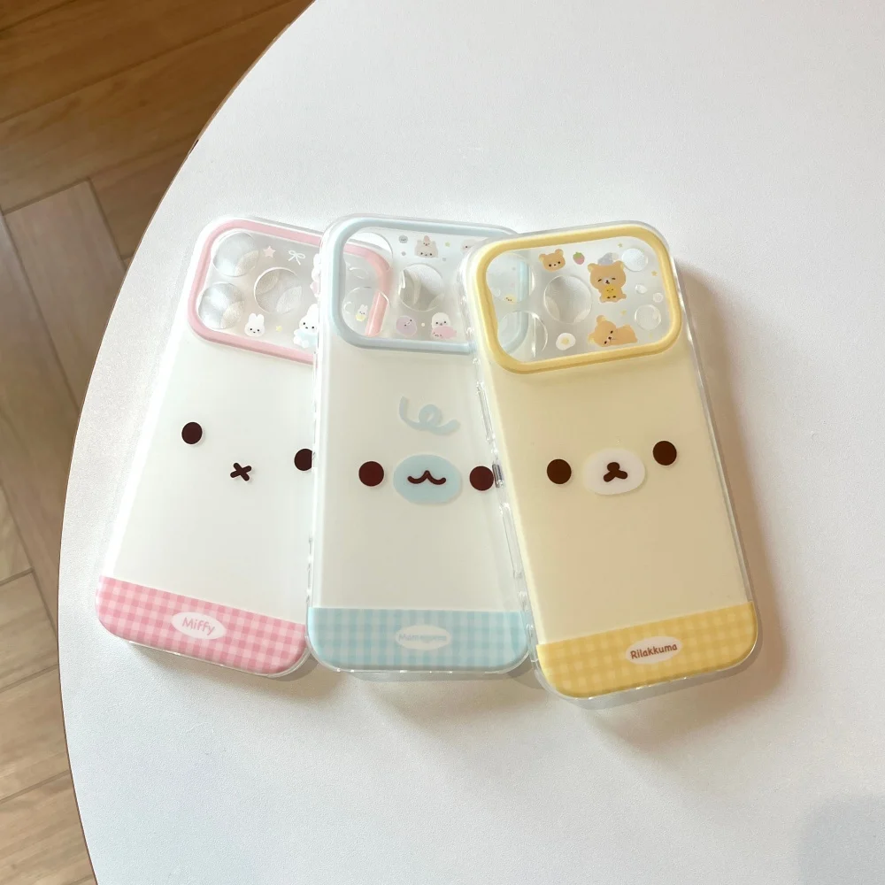 

Cute big face line rabbit phone case for iPhone 17 16 ProMax 14 15Pro protective case fashionable new shockproof protective case