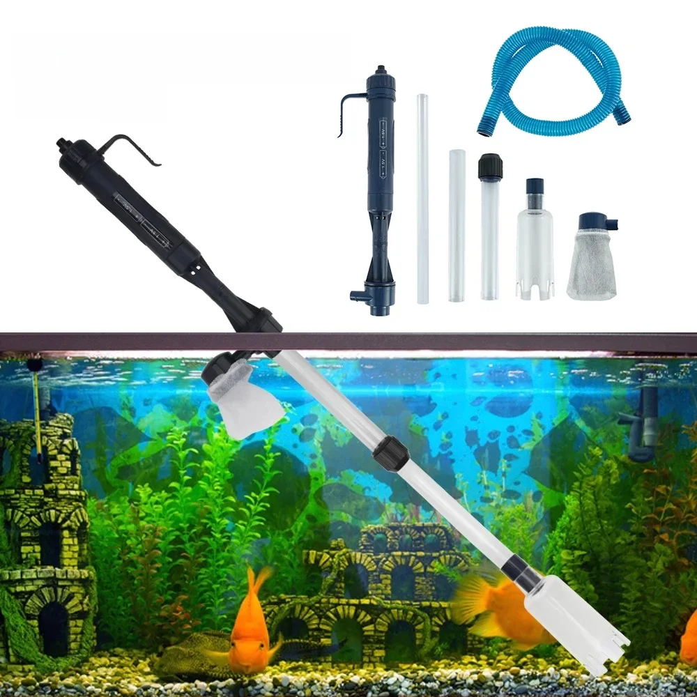 AliExpress willstar Electric Aquarium Siphon Cleaner Fish Tank Vacuum Gravel Cleaning Tool Water Changer with Air-Pressing Button Aquarium Accessory