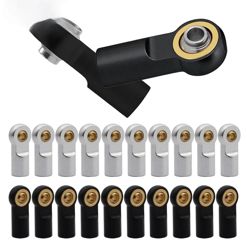 Têtes de bille en métal M3, longueur totale 22MM, extrémités de tige de liaison/poussoir en aluminium, bille en acier CW pour camion RC 1/10 Crawler