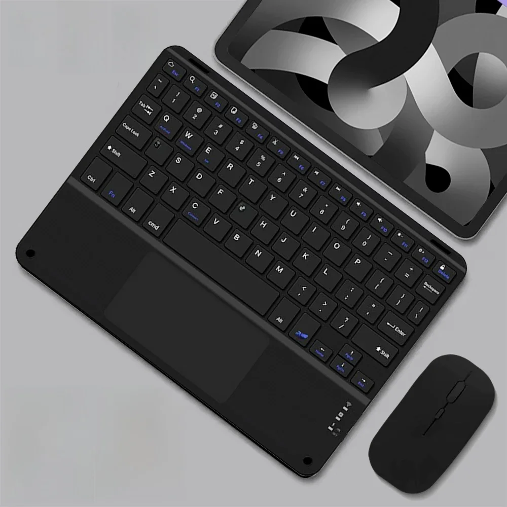 Bezprzewodowa klawiatura Bluetooth Android IOS Windows Czarna klawiatura i mysz Bardzo długi czas czuwania Klawiatura tabletu Klawiatura IPad — 2