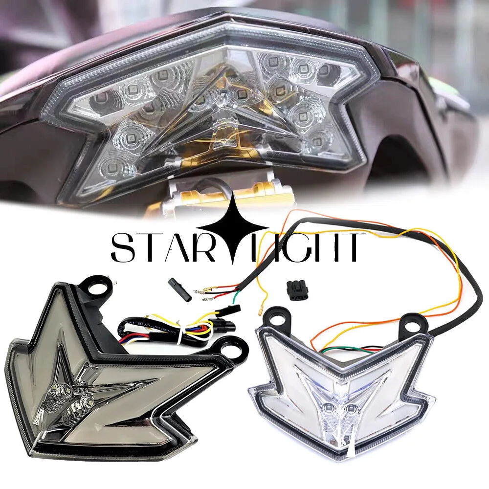 Motorcycle LED Turn Signal Tail Light Rear Brake LED Running Red Stop Lamp For Kawasaki Z125 2013-2022 Z800 ZX6R 2013-2016