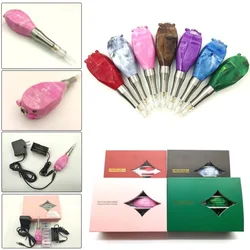 Semi Permanent Makeup Microblading Tattoo Machine PMU Pen with 0.35mm*35mm Needle For Use Eyebrow Lips US Plug
