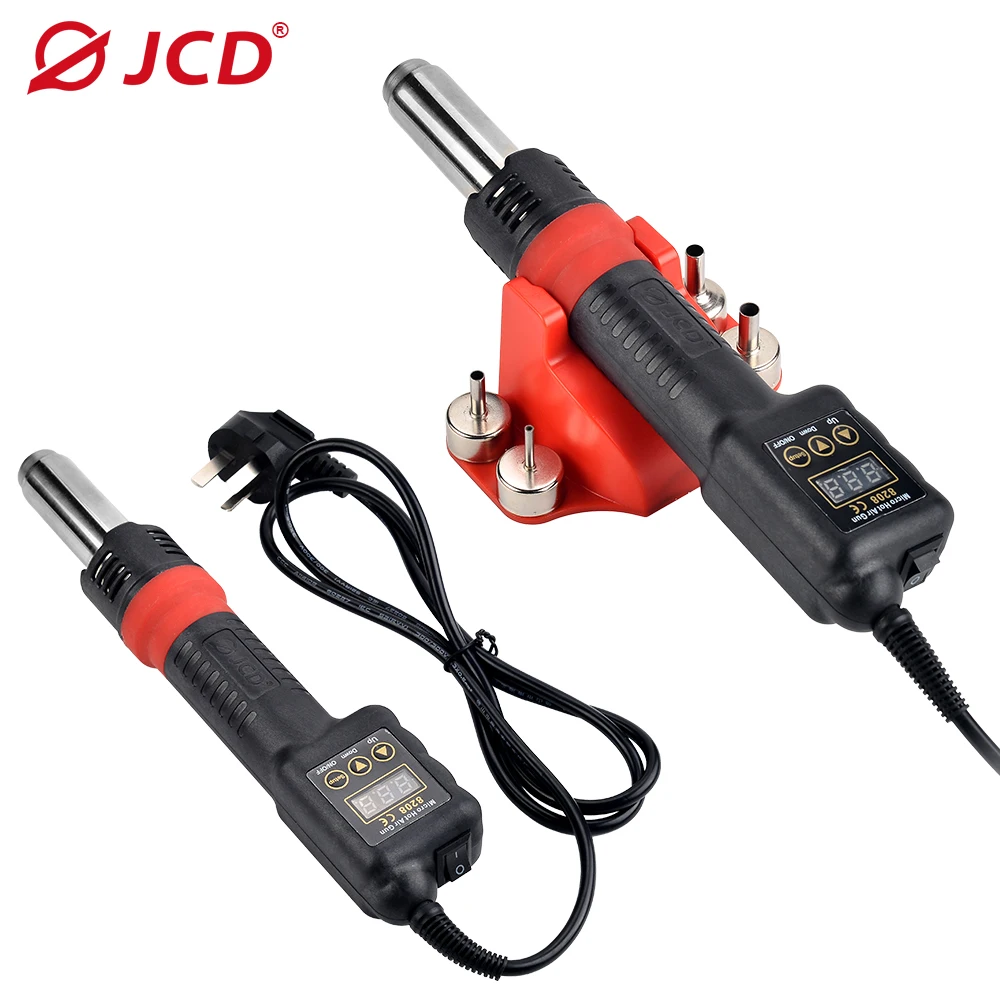 JCD 750W Micro Không Khí Nóng Súng Hàn Hàn Làm Lại Ga LED Kỹ Thuật Số Cho Điện Thoại BGA SMD PCB IC Sửa Chữa dụng Cụ Hàn Miệng Súng Bắn Nhiệt
