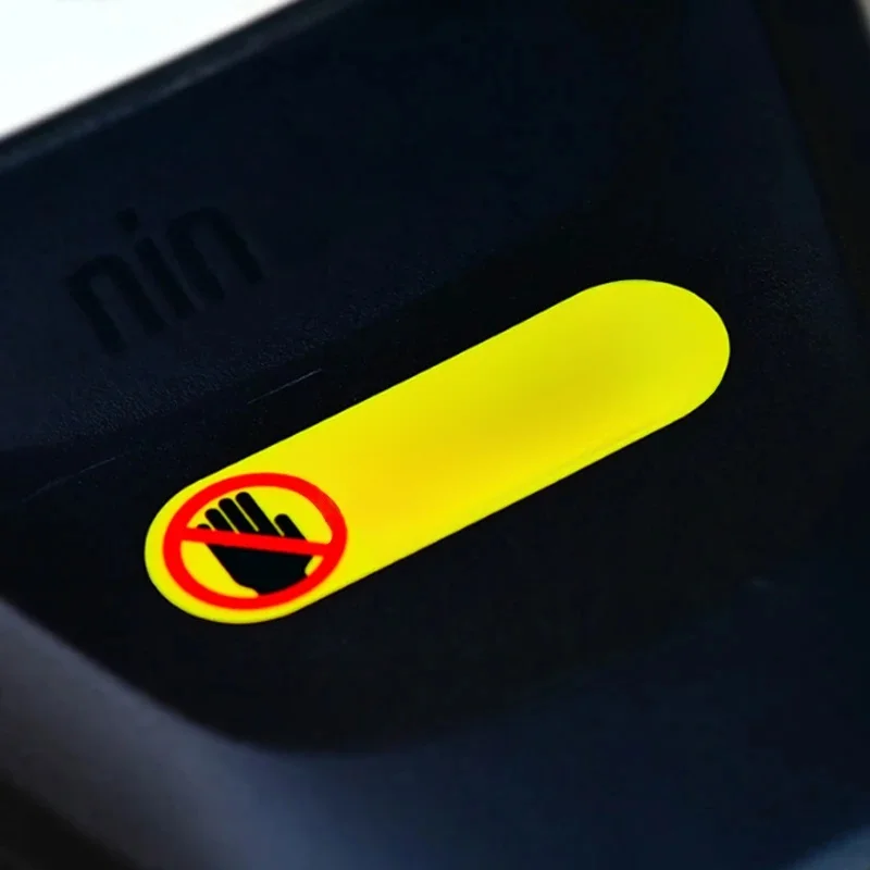 1PC WARNUNG DON'T TOUCH Warnschild Motorradaufkleber für Motorrad Kraftstofftank Helm Elektroroller Langlebige Vinyl-Aufkleber