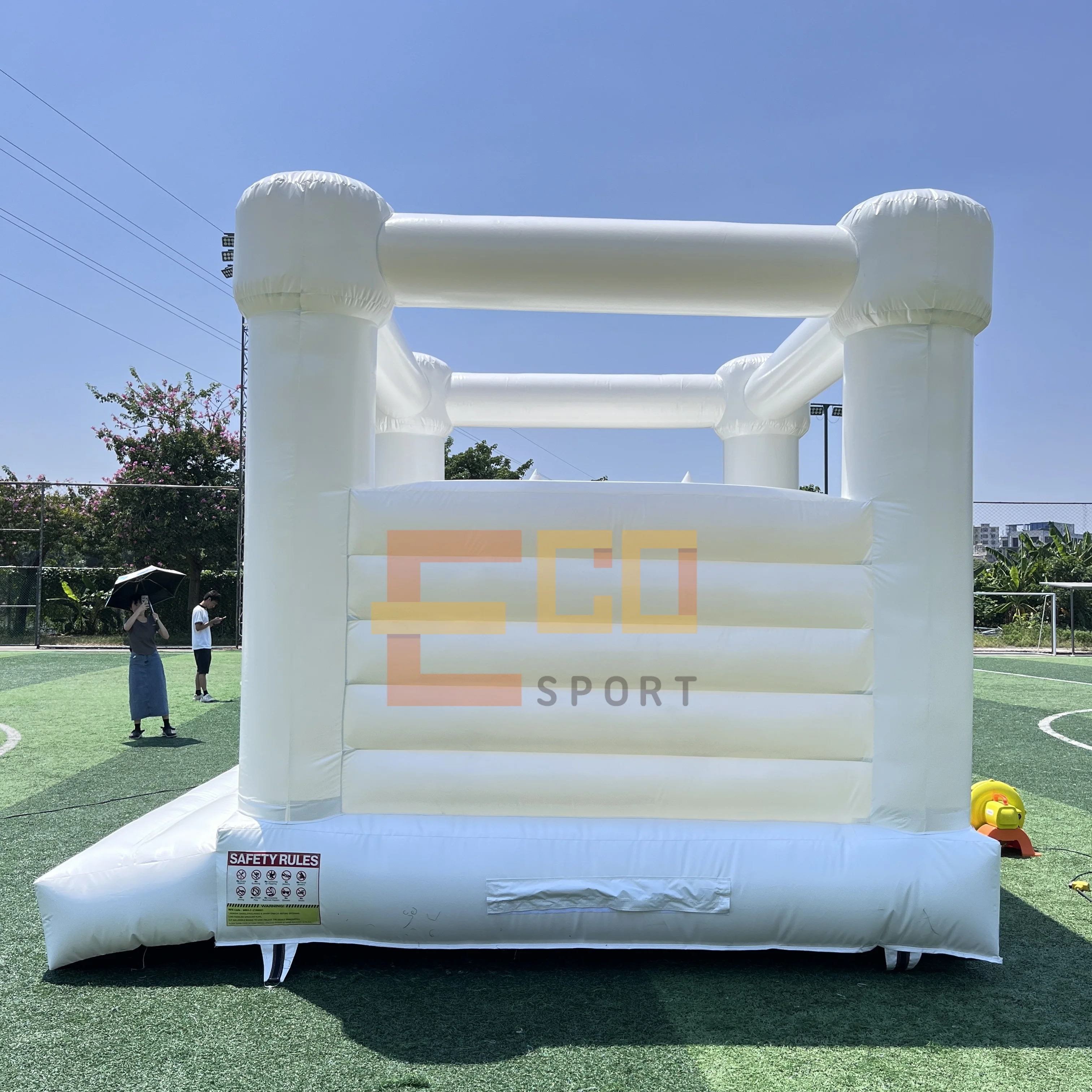 10ft Inflatable White Wedding Bounce House Air Bouncy Castle For Kids Adults Party Bouncer