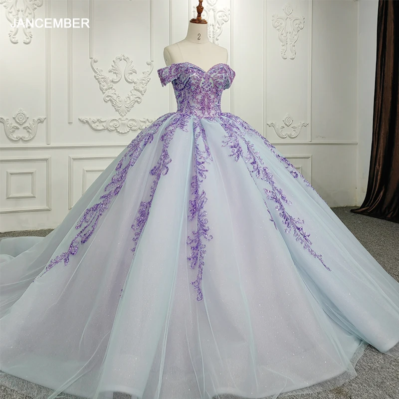 

Quinceanera Dresses Ball Gown Flower Vestidos De 15 Años Blue Sweetheart Sequined Beading Evening Party Dress DY9951 Bar Mitzvah