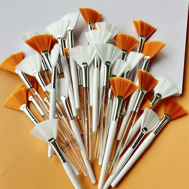 10/20/50 stuks Waaiervorm Foundation Make-up Kwasten Multifunctionele Gezichtsmasker Borstel Essentiële Olie Vrouwen Beauty Makeup Tools Borstel - afbeelding 2