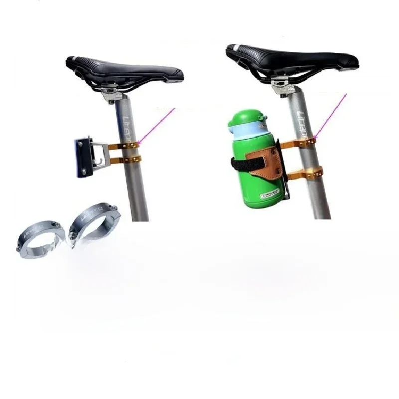 AliExpress NONE 1pair Folding bicycle carrier block adapter for brompton seatpost adapter water bottle compatible31.8/33.9/34.9mm