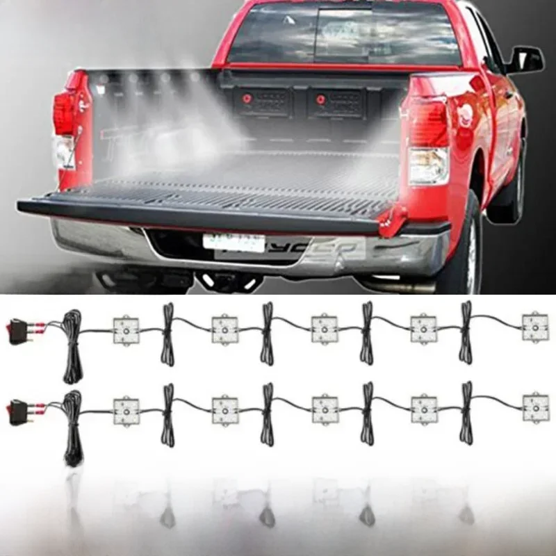 Uniwersalne 8/10 szt. Lampki LED Dekoracyjne do Samochodu, Lampki do Łóżka, 48 LED, Wodoodporne, Pasują do Benz/BMW/Toyota/Tundra/Chevy Truck Pickup — zdjęcie 2
