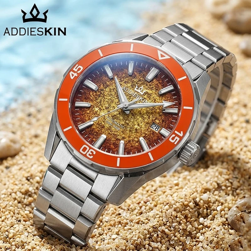 

Super Slim 11.5mm Luxury Mechanical Watch Men Addieskin Miyota 9015 Automatic Watches 20Bar Diver Stainless Steel Clock 2026