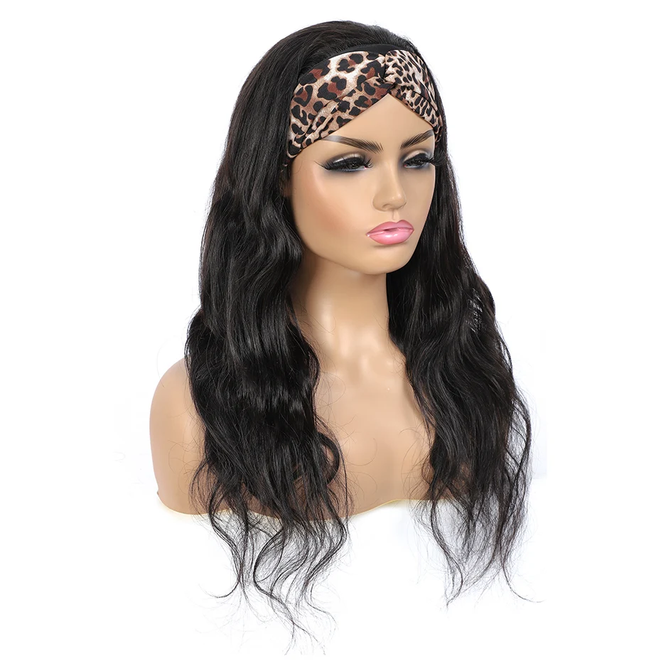 Mylockme Headband Wig Body Wave Brazilian Human Hair Wig Sale 180 Density Non Lace Wigs Remy Full Machine Made Wig Natural Color